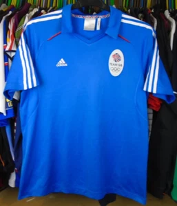 TEAM GB 2012 OLYMPIC adidas BLUE POLYESTER POLO SHIRT JERSEY TOP LARGE - Picture 1 of 5