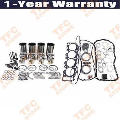 4HK1 4HK1T Engine Overhaul Rebuild Kit For Isuzu NPR NQR NRR 5.2L Hitachi New - Image 1 of 4