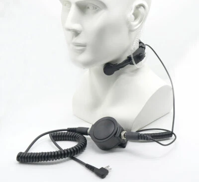 Waterproof PTT Tactical Throat Mic Headset For Motorola Radio GP68 88 CP150 200 - Image 1 of 4