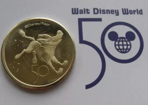 DANTE COCO Walt Disney World 50th Anniversary Gold Metal Medallion Coin - Bild 1 von 1