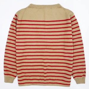 ANDERSEN DENMARK Merino Wool Boatsman Sailor Sweater Breton Stripe Jumper S-M - Picture 1 of 5