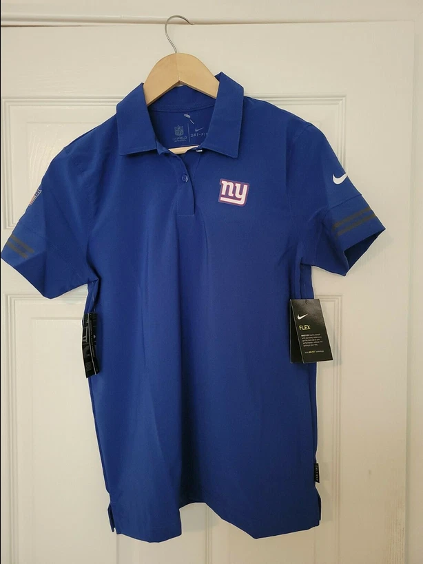 Nike New York Giants On Field Women Polo Shirt Dri-Fit Blue CJ9874 495