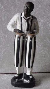 Trommler Figur Groß Jazz Skulptur Jazzfigur Afrika Musik Deko Trommelspieler 31 - Bild 1 von 3