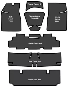 1969-1972 Chevrolet Nova EVA Sound Deadener 7pc - Bild 1 von 1