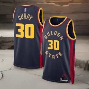 Neu mit Etikett! Stephen Curry #30 Golden State Warriors Navy City Edition Trikot Größe S-3XL - Bild 1 von 3