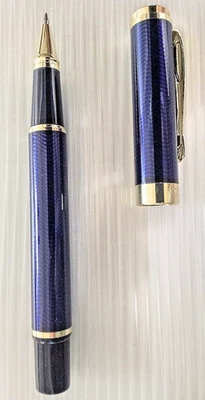 Luoshi Heavy Metal Negro y Azul, Borde Dorado, Bolígrafo, Coleccionable Foto 1 de 4