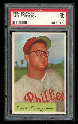 Bowman #63 Earl Torgeson 1954 PSA 7 Foto 1 de 2