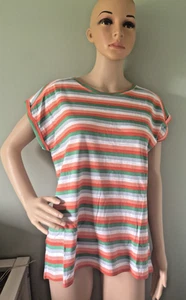 M&Co Essentials gestreiftes T-Shirt, gestreift orange Mix, Größen 8-22 - Bild 1 von 6