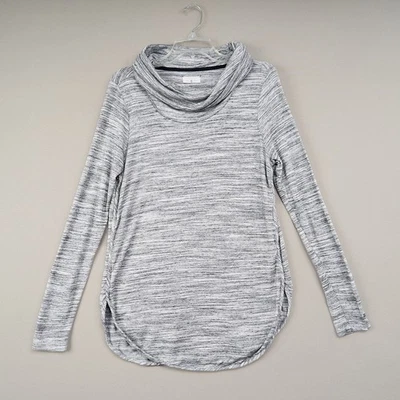Lou & Grey Mujer Gris Medio Firma Suave Túnica Capucha Cuello Top Camisa Básica Foto 1 de 4