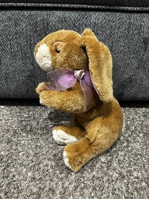 Commonwealth Vtg 2006 Floppy Ear Brown Easter Bunny Rabbit Plush Sleepy Eyes - Image 1 of 4