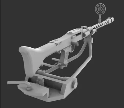 3D Printed 1/72/35 German tank turret bracket and MG34 machine gun Model Kit - Image 1 of 4