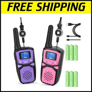 Durable Rechargeable Walkie Talkies for Kids - Perfect for Outdoor Adventures - Picture 1 of 8