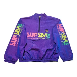 Vintage Surf Style Interplanetary Body Gear Iridescent Windbreaker Jacket OS - Picture 1 of 11