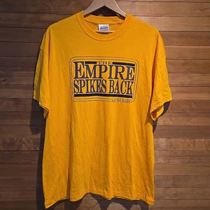 Mens Star Wars Shirt The Empire Strikes Back Size XL Yellow Vintage Y2K Darth - Picture 1 of 7