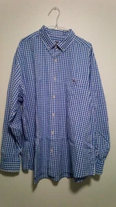 Vineyard Vines Classic Fit Tucker Hemd Herren XXL blau Gingham kariert Stretch - Bild 1 von 10