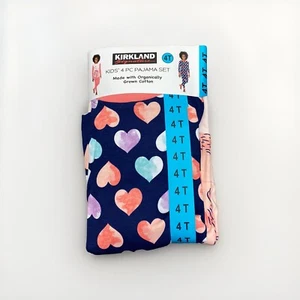 Kirkland Kids' 4 PC PAJAMA SET MADE WITH ORGANICALLY GROWN COTTON - Picture 1 of 2