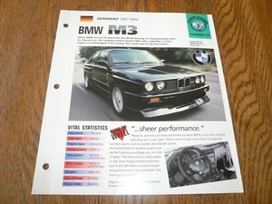 1987 BMW M3 UNIQUE IMP BROCHURE  - Picture 1 of 3