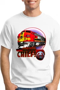 AT&SF Santa Fe Warbonnet F3 Superchief "Hail To The Chief" 100% Cotton T-Shirt - Picture 1 of 4
