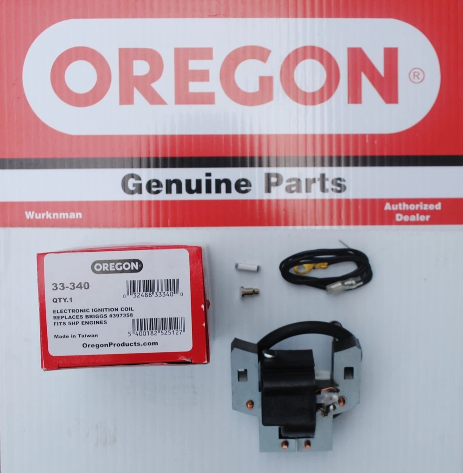 Oregon 33-340 Ignition Coil For Briggs & Stratton 298316 395490 395491 397358 - Image 1 of 1