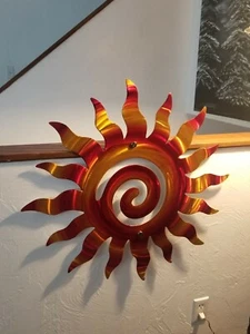 Metal wall art sun steel plasma cut home decor large sun deck porch patio art - Picture 1 of 3