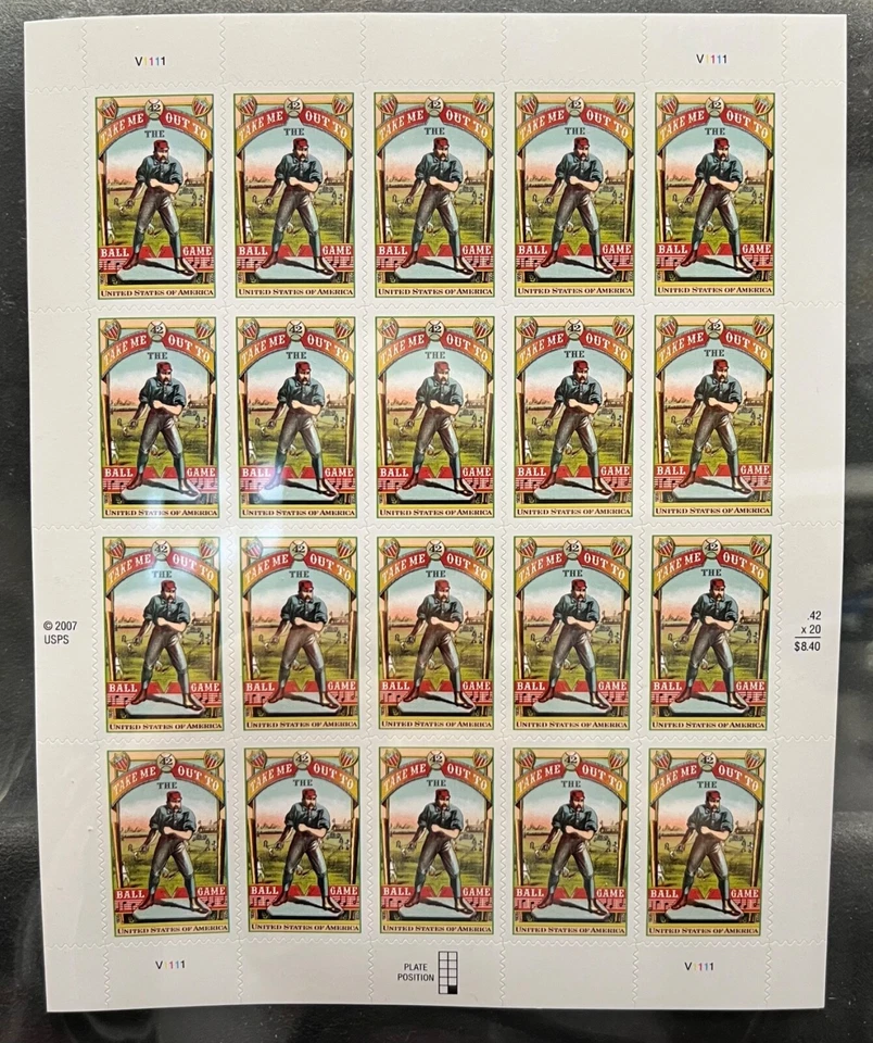 U.S. #4341 MNH, TAKE ME OUT TO THE BALLGAME Sheet, (2007) - Image 1 of 1