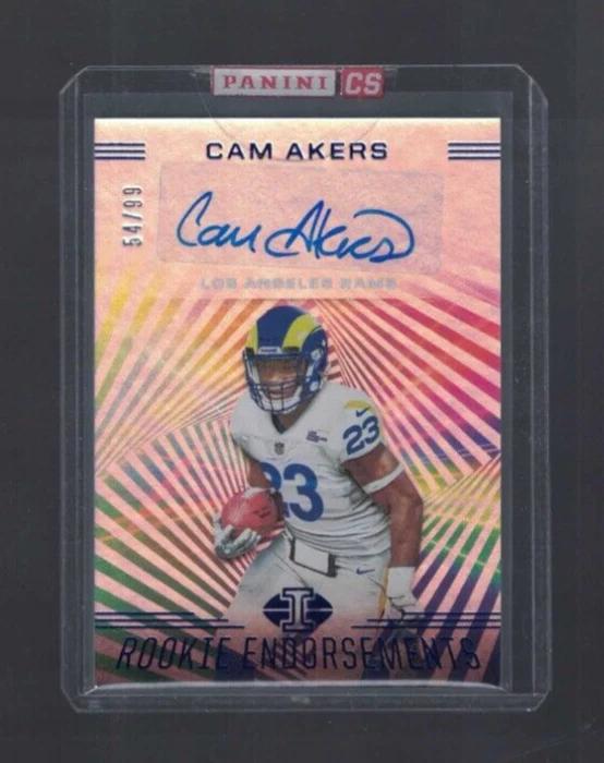 2020 Panini Illusions Cam Akers RC Rookie Endorsement Auto #54/99 Rams (G) - Image 1 of 1