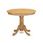 ANAV5-OAK-C-VV 5 Pc Dinette Table Set - Round Kitchen Table with 4 Chairs, So...