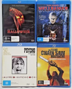 Halloween 30th Psycho 50th Hellraiser Texas Chainsaw Massacre Blu-ray 4x Horror - Picture 1 of 22