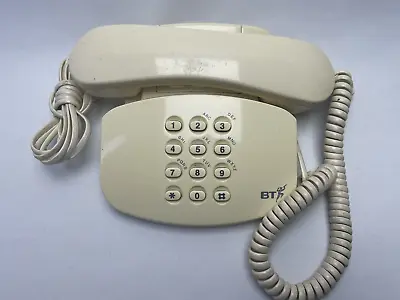 Cream BT Duet 200 Plus Corded 1980s Vintage Telephone Display Working Display • 15.32€