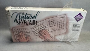 Vintage Microsoft Natural PS/2 Keyboard 58221 w/ Floppy Disk, Manual, Box - ps2 - Picture 1 of 21