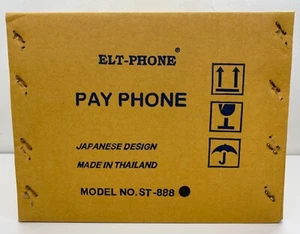 Vintage Coin-Op Table Top Payphone Telephone Black ELT-PHONE ST-888 + KEY NEW - Picture 1 of 6