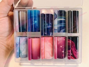 Zodiacal Signs Shining Nail Foil Transfer Sticker Tips Wraps Foil DIY Decoration - Picture 1 of 10