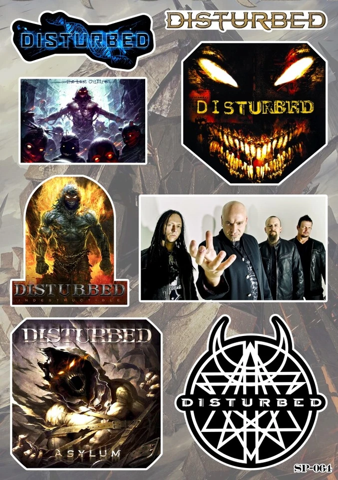 Paquete de pegatinas perturbadas | Pentagrama American Heavy Alternative Nu Metal Band Logo Foto 1 de 1