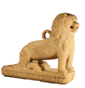 India Hindu Temple  sandstone carved Lion Sculpture ( ups store pack n ship ) - Picture 1 of 5