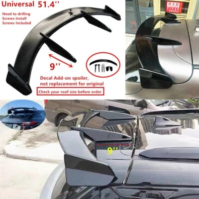 Painted Black Universal SUV Wagon Hatchback Rear Window Roof Spoiler Wing 51.4'' - Image 1 of 4