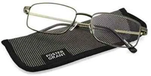 Foster Grant Men's T10 Titanium Reading Glasses ~ Choose Strength - Picture 1 of 3