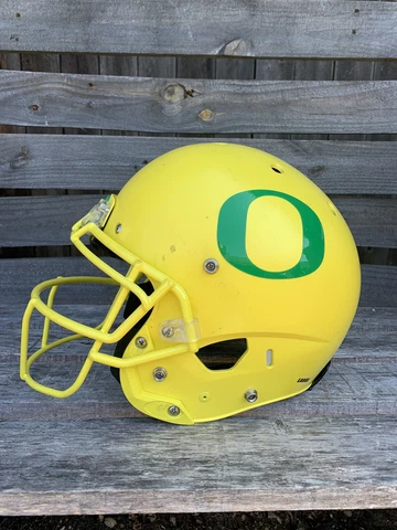 Oregon Ducks Schutt Q10 Football Helmet Metallic Yellow Large- team issued Cover