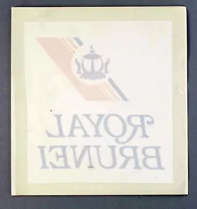 ROYAL BRUNEI LARGE VINTAGE AIRLINE WINDOW STICKER - Picture 1 of 2