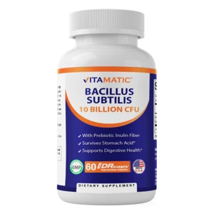 Vitamatic Bacillus Subtilis 10 Billion per DR Capsule - 60 Count - Picture 1 of 5