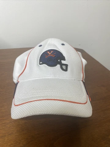 Nike UVA Virginia Cavaliers Hat White Fitted Sz S/M Football Helmet Swoosh Cover