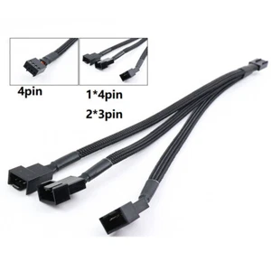 10pcs x 4Pin 1 to 3 PWM Fan Splitter Cable Converter for PC Case 4-Pin/3-Pin Fan - Bild 1 von 3