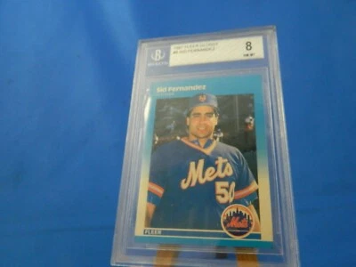 Sid Fernandez Fleer Glossy 1987 #8  BGS 8 - Image 1 of 3