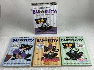 Bad Kitty’s Very Bad Boxed Set Nick Bruel (3)-Uncle Murray;Bath;Happy Bday EUC - Picture 1 of 11