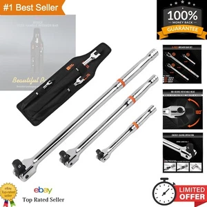 3-teiliges Brechstangen-Set, 1/4 Zoll, 3/8 Zoll & 1/2 Zoll Antrieb, Schwerlast Brechstangen,... - Bild 1 von 9