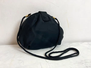Bolso Bandolera de Tela Vintage Forma Negro Años 80 Ocasión Todos los Días - Imagen 1 de 8