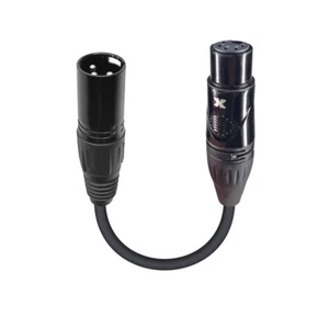Pro X 6" DMX Male 3-Pin to DMX Female 5-Pin Coupler / Turnaround - Picture 1 of 1