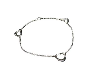Bracciale TIFFANY & Co. Elsa Peretti Triplo Cuore Aperto - Argento Ag925 da D... - Immagine 1 di 4