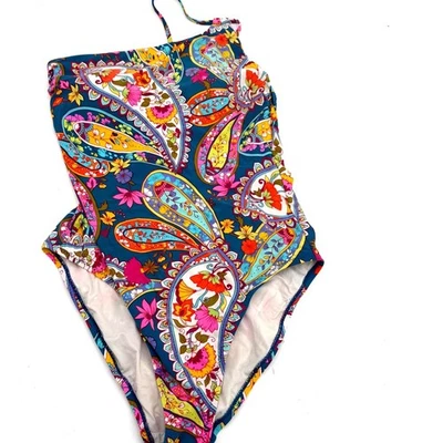 Traje de baño Trina Turk Nomad cachemir de un hombro de una pieza talla 12 Foto 1 de 4