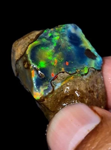 Increíble ópalo etíope áspero, calidad única llamativo ópalo de fuego áspero de primera calidad, - Imagen 1 de 6