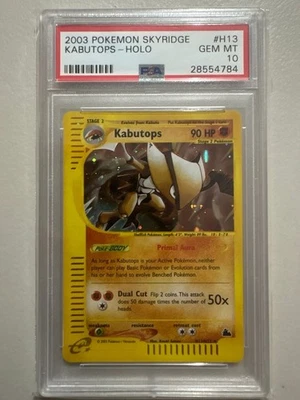 2003 Rare Holo Kabutops From Skyridge. #H13 Gem Mint PSA 10 - Image 1 of 2